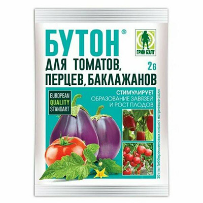 Бутон стимулятор плодообразования томат, перец, баклажан 2гр.
