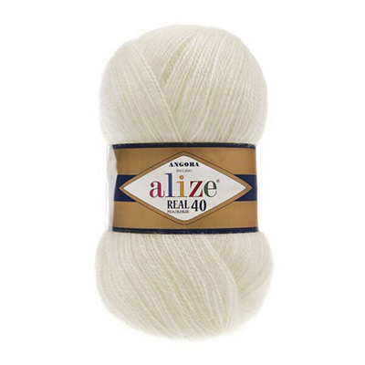 Пряжа Alize Angora Real 40 №450 (430 м) 100 гр. жемчужный