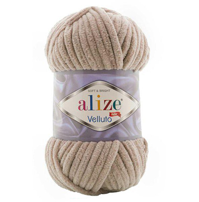 Пряжа Alize Velluto № 530 (68 м) 100 гр. бежевый 1 шт.