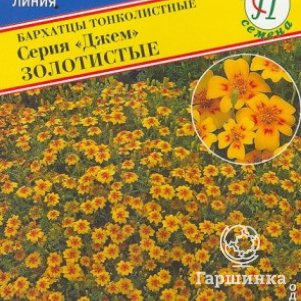 Семена Бархатцы тонкол.Джем Золотистые 10 шт, Престиж